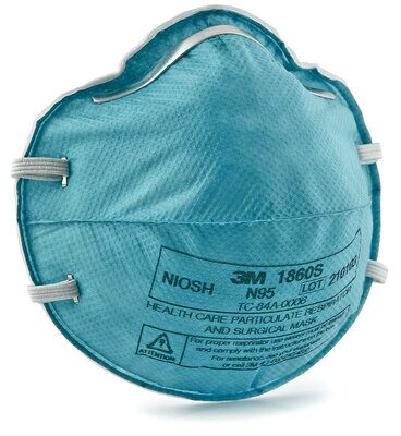 3M N95 1860S Small Particulate Respirator side view