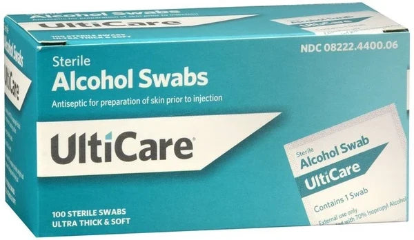 UltiCare Sterile Alcohol Swabs 100ct Box
