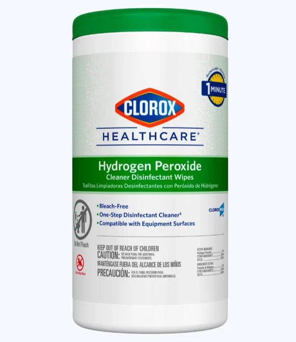 Clorox Healthcare Hydrogen Peroxide Cleaner Disinfectant Wipes tub