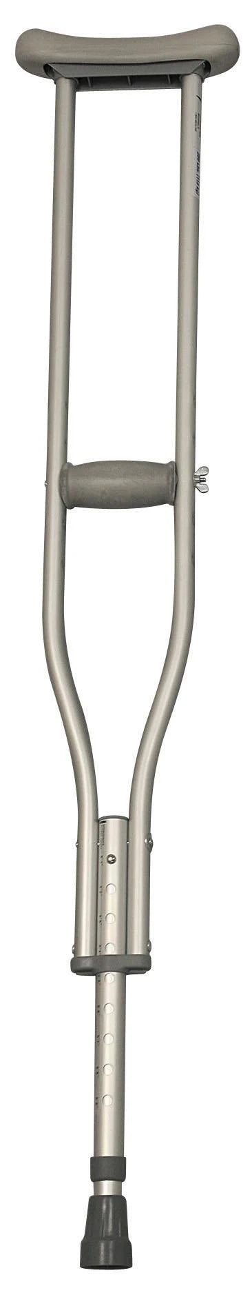 Medline Basic Aluminum Youth Crutches, 4'6"–5'2" — Pair