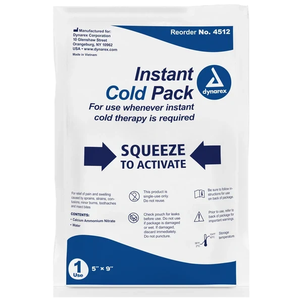 Dynarex Instant Cold Pack product family - multiple sizes and types